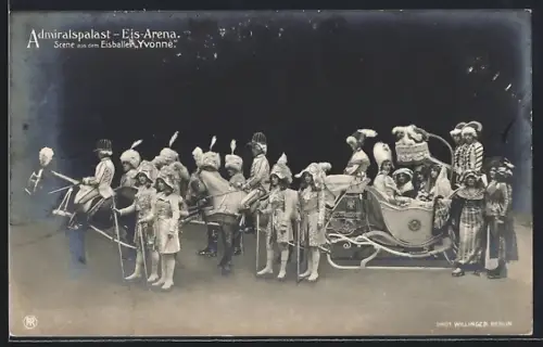 AK Berlin, Admiralspalast-Eis-Arena am Bahnhof Friedrichstrasse, Scene aus dem Eisballett Yvonne