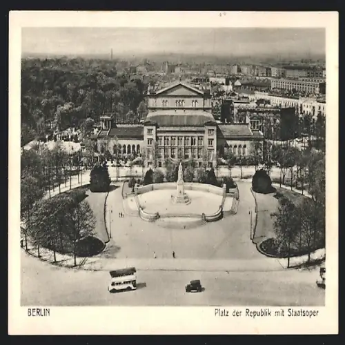 AK Berlin, Platz der Republik mit Krolloper