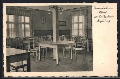 AK Mützel, Landschulheim der Goethe-Schule Magdeburg, Speisesaal