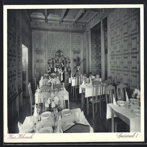 AK Bad Frankenhausen, Hotel Haus Hoheneck, Speisesaal I