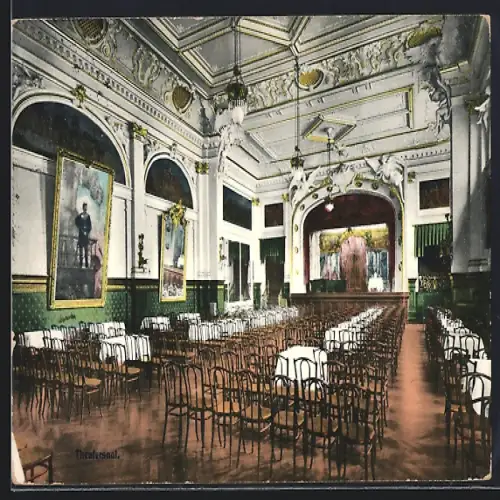 AK Berlin-Moabit, Restaurant Hohenzollernsäle, Bandelstrasse 35-26, Inh. Fritz Mette