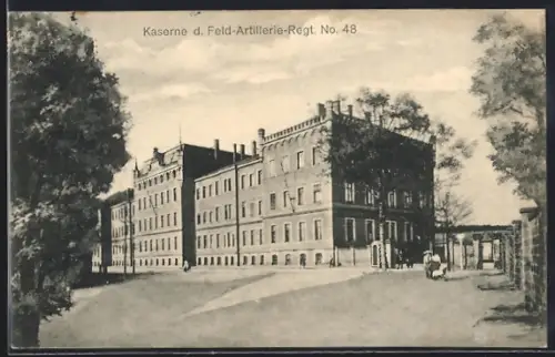 AK Dresden-Neustadt, Kaserne des Feld-Artillerie-Regiments Nr. 48