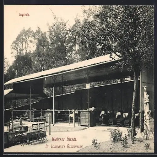 AK Weisser Hirsch, Dr. Lahmann`s Sanatorium, Liegehalle