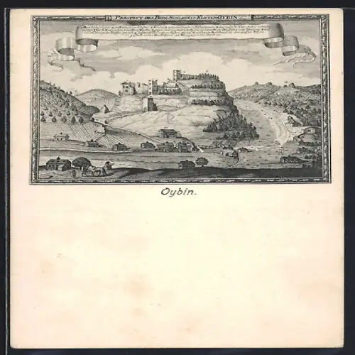 Künstler-AK Oybin, Burg und Kloster auf dem Berg Oybin