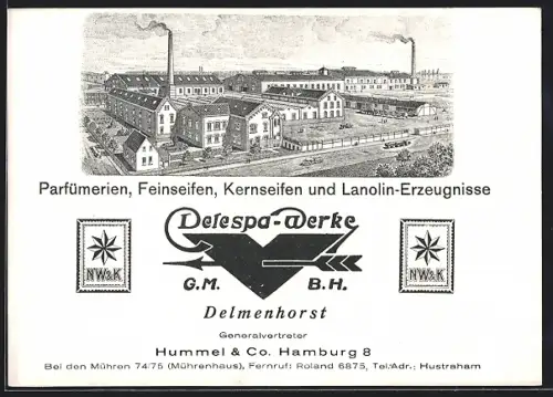 AK Delmenhorst, Delspa-Werke, Parfümerien, Feinseifen, Kernseifen