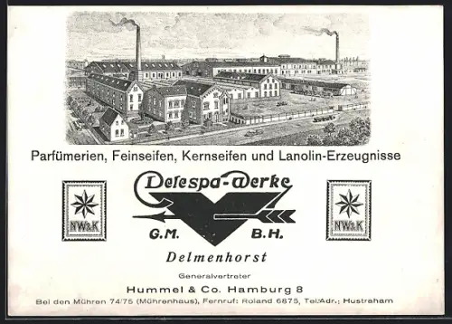 AK Delmenhorst, Defespa-Werke, Parfümerien, Feinseifen, Kernseifen