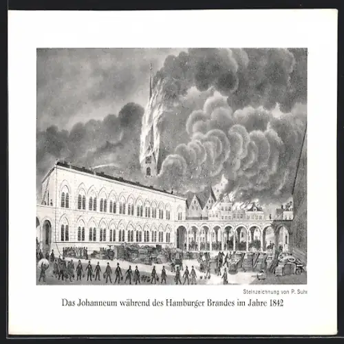 AK Hamburg, Johanneum, Hamburger Brand 1842