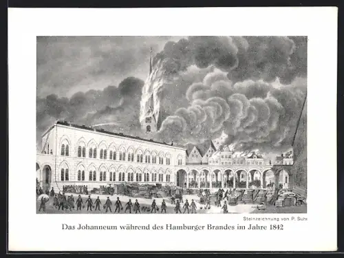 AK Hamburg, Johanneum, Hamburger Brand 1842