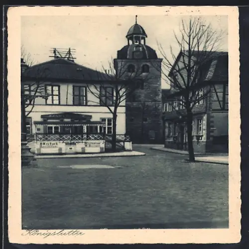 AK Königslutter, Marktplatz mit Stadtkirche, Hotel Stadtkeller und Rathaus