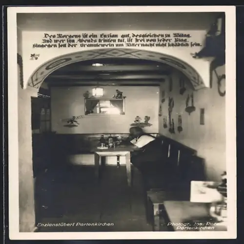 AK Partenkirchen, Restaurant Enzianstüberl, Bes. Josef Deuschl