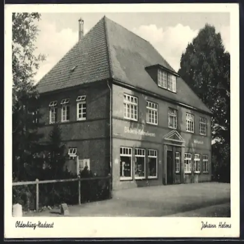 AK Oldenburg-Nadorst, Bäckerei-Gasthaus und Kolonialwarengeschäft Johann Helms