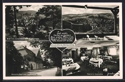 AK Blankenberg / Saale, Gasthof Stamm`s Bier- und Speisehaus