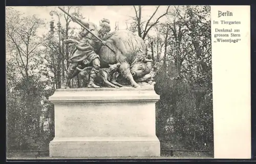 AK Berlin, Tiergarten, Denkmal am Grossen Stern