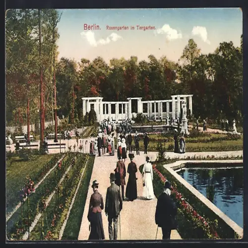 AK Berlin, Rosengarten im Tiergarten