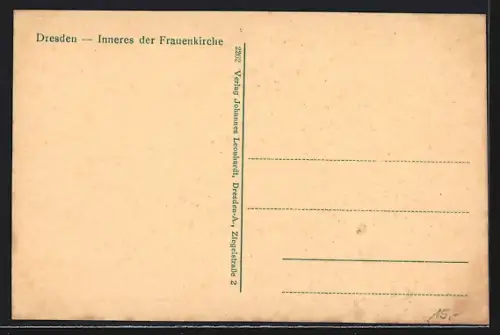 AK Dresden, Inneres der Frauenkirche
