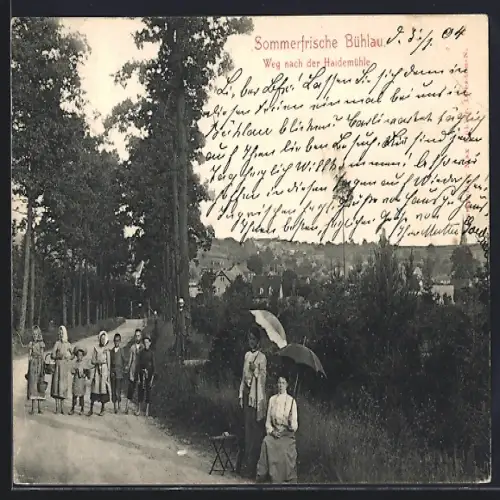 AK Bühlau, Weg nach der Haidemühle