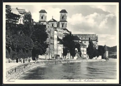 AK Passau, Italienische Architektur am Inn