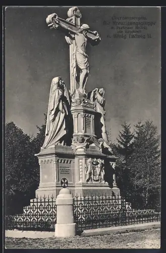 AK Oberammergau, Kreuzigungsgruppe v. Professor Halbig
