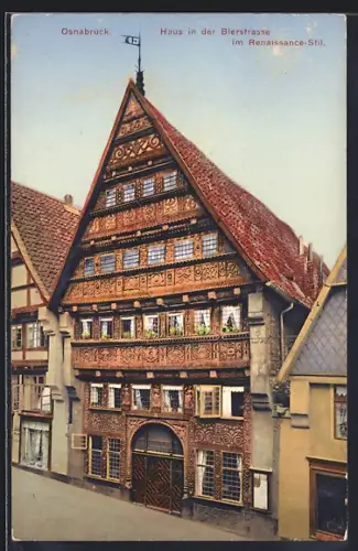 AK Osnabrück, Haus in der Bierstrasse im Renaissance-Stil