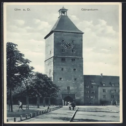 AK Ulm a. D., Partie am Gänseturm