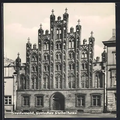 AK Greifswald, Gotisches Giebelhaus