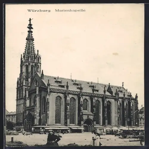 AK Würzburg, Blick auf die Marienkapelle