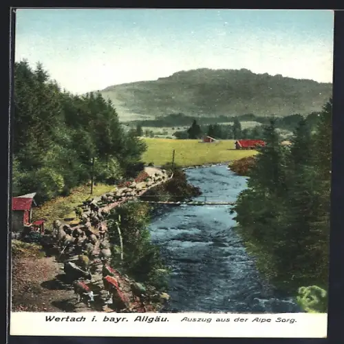 AK Wertach i. bayr. Allgäu, Auszug aus der Alpe Sorg