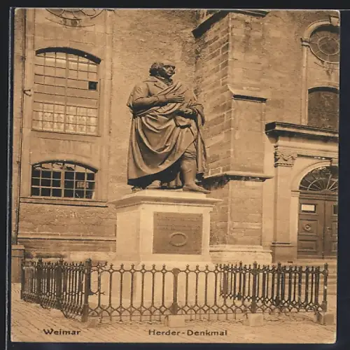 AK Weimar / Thüringen, Herder-Denkmal