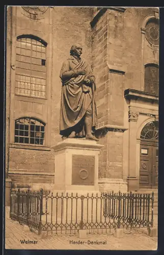 AK Weimar / Thüringen, Herder-Denkmal