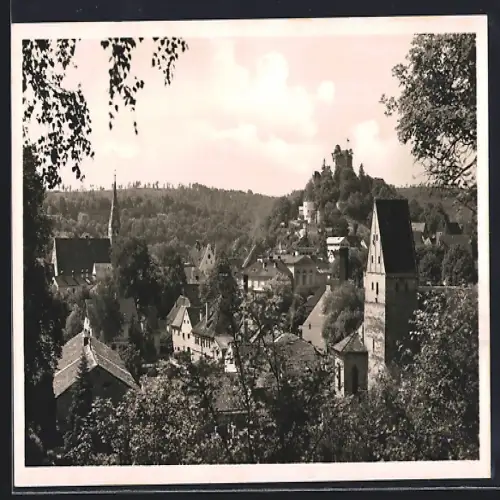 AK Pappenheim / Bayern, Ortsansicht mit St. Galluskirche