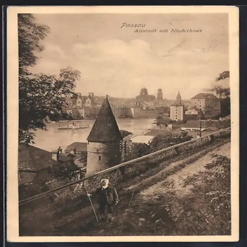 AK Passau, Altstadt mit Niederhaus