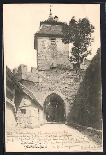 AK Rothenburg o. Tbr., Kobolzeller-Bastei