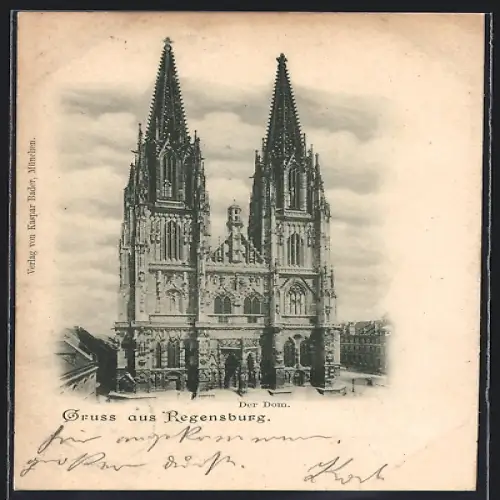 AK Regensburg, Blick auf den Dom