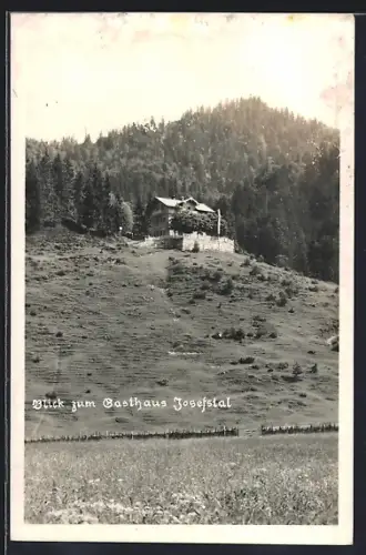 AK Reit im Winkl, Blick zum Gasthaus Josefstal