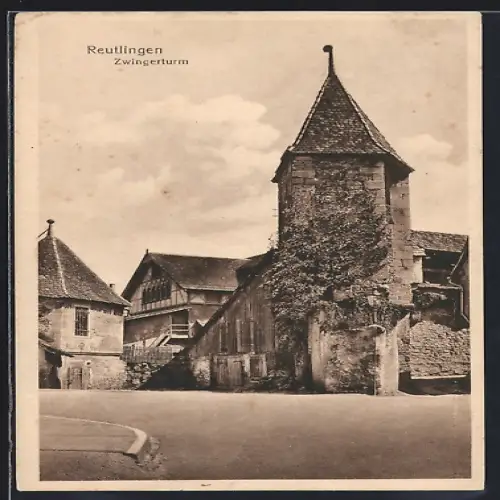 AK Reutlingen, Partie am Zwingerturm
