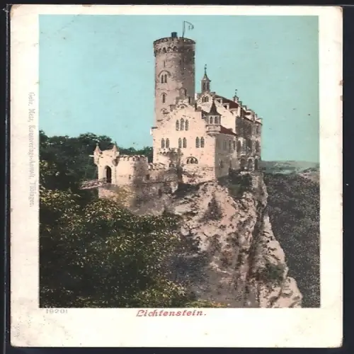 AK Lichtenstein / Echaztal, Blick auf das Schloss
