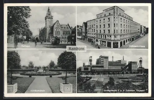 AK Hamborn / Rhein, Grossschacht II u. V Friedrich Thyssen, Pollmann-Haus