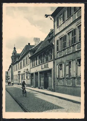 AK Landau / Pfalz, Szene in Martin-Luther-Strasse