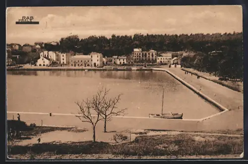AK Rab, Teich mit Blick auf den Ort