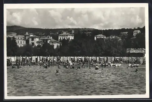 AK Crikvenica, Strandbad mit Hotel Restaurant Orttler