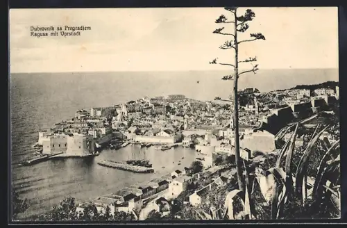 AK Ragusa, Blick auf die Vorstadt