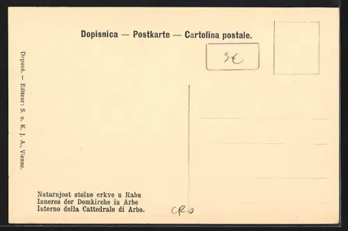 AK Arbe, Inneres der Domkirche