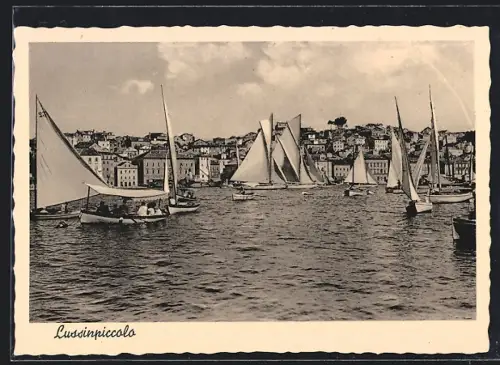 AK Lussinpiccolo, Segelboote auf dem Wasser