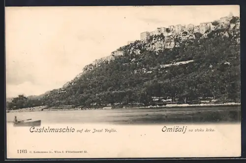 AK Castelmuschio /Veglia, Blick auf die Insel vom Wasser aus