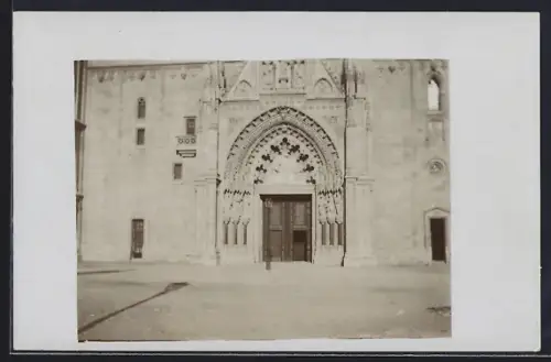 Foto-AK Agram, Domportal 1910