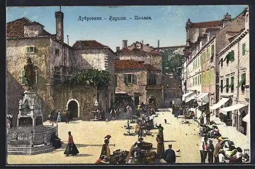 AK Raguse, Partie am Denkmal