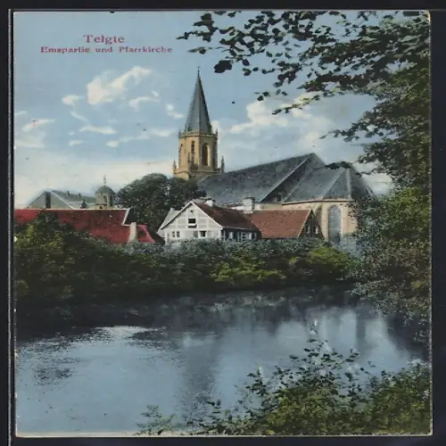 AK Telgte, Emspartie und Pfarrkirche