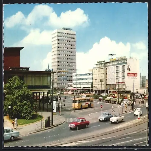 AK Bochum, Am Hauptbahnhof mit Geschäften