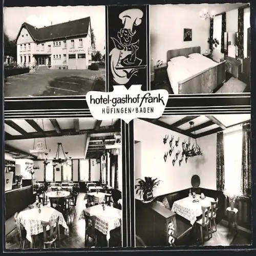 AK Hüfingen /Baden, Hotel-Gasthof Frank, Doppelbettzimmer