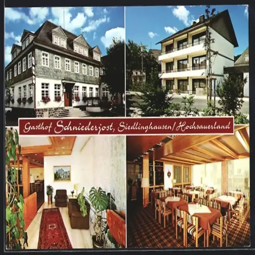 AK Siedlinghausen, Gasthof Schniederjost, Winterberg 2, Innenansichten
